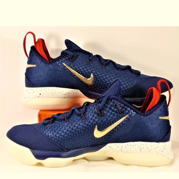 lebron 14 low navy blue